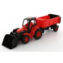 Dětský traktor,nakladač s přívěsem a radlicí Šampion 86cm