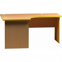 Stůl rohový, levý -  dřevěné boky 200/130x75x70 cm (02F340)
