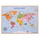 Dřevěné puzzle mapa světa