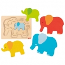 Vícevrstvé puzzle – slon, 5 dílů