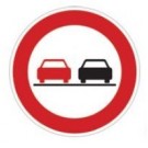 Dopravní značka - Zákaz předjíždění