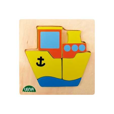 Dřevěné puzzle, loď