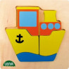 Dřevěné puzzle, loď