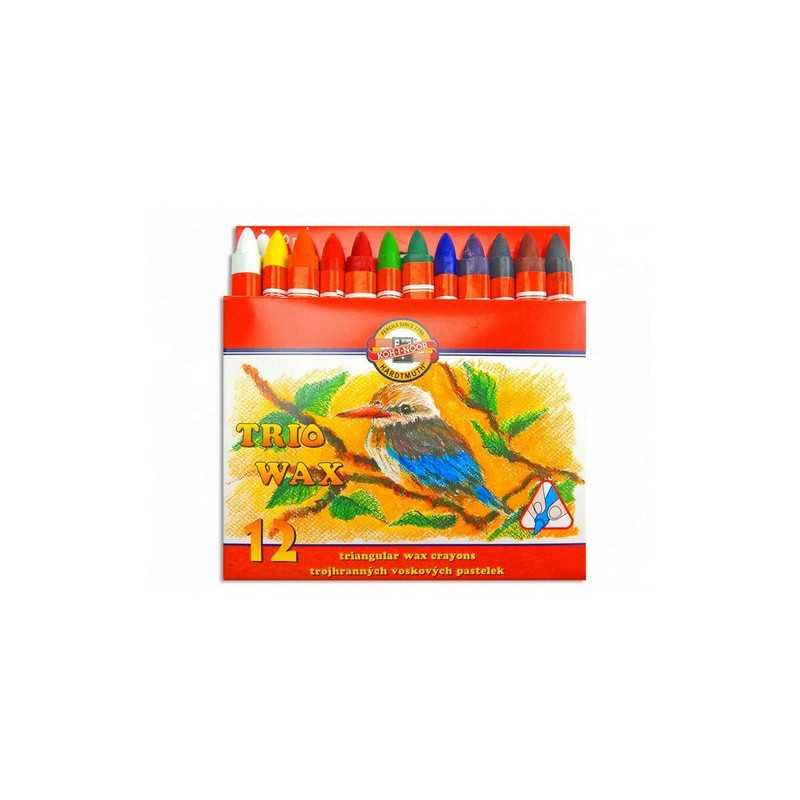 Voskové pastelky trojhranné 12 ks Voskové pastelky trojhranné 12 ks
