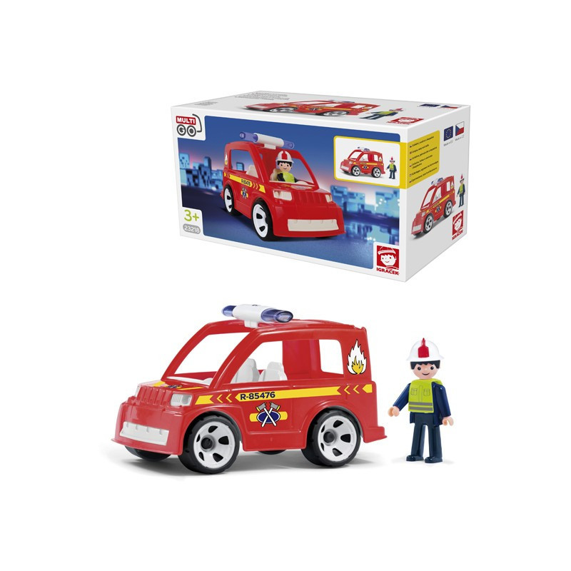 Igráček MULTIGO  Hasičské auto s hasičem