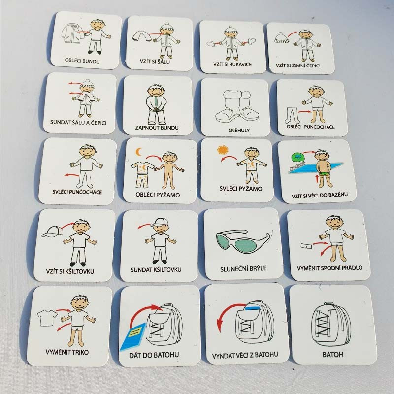 Set 20 ks piktogramů – Oblékání 2