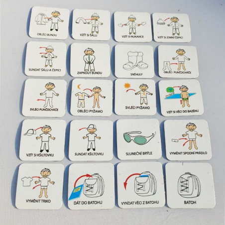 Set 20 ks piktogramů – Oblékání 2