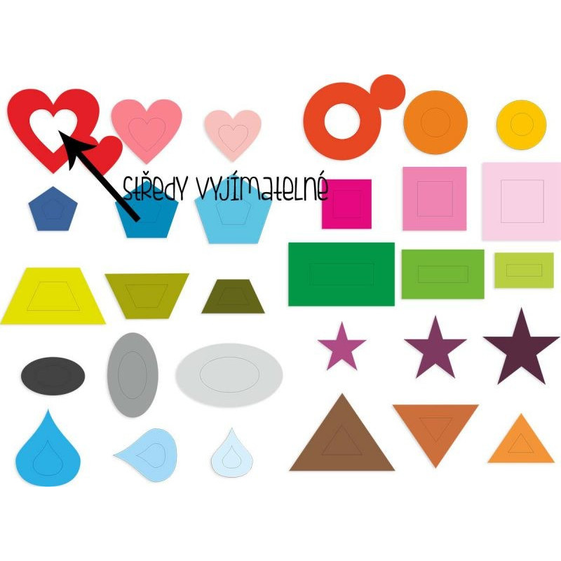 Geometrické tvary – pouze magnetky Geometrické tvary – pouze magnetky