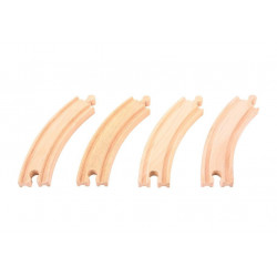 Dlouhé kruhové koleje vláčkodráhy  - 17cm - 4ks