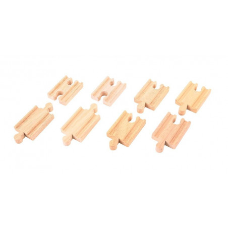 Rovné koleje vláčkodráhy  - spojky - 7cm - 8ks