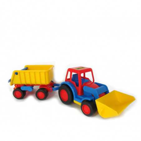 Auto Basic traktor s lopatou a přívěsem