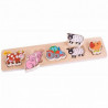 Dřevěné vkládací puzzle farma