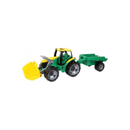Traktor se lžící a přívěsem