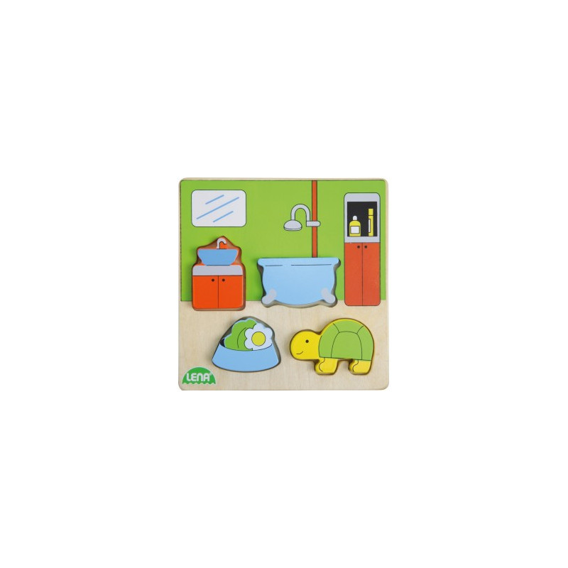 Dřevěné puzzle, koupelna﻿