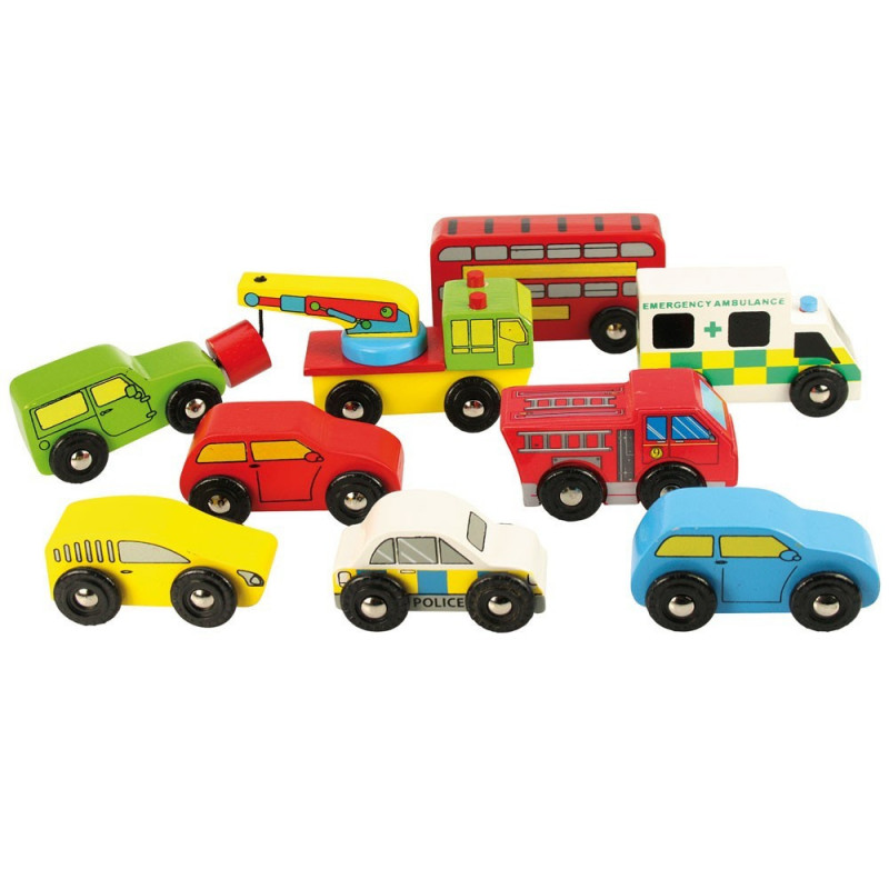 Bigjigs Rail Dřevěné autodráhy sada aut Bigjigs Rail Dřevěné autodráhy sada aut