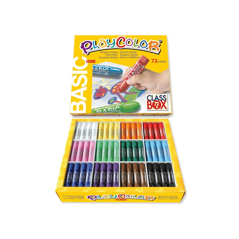 Pevná tempera BASIC - třídnická sada 144ks