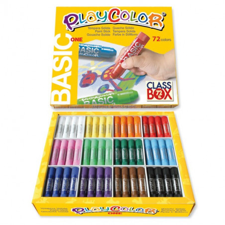 Pevná tempera BASIC - třídnická sada 144ks