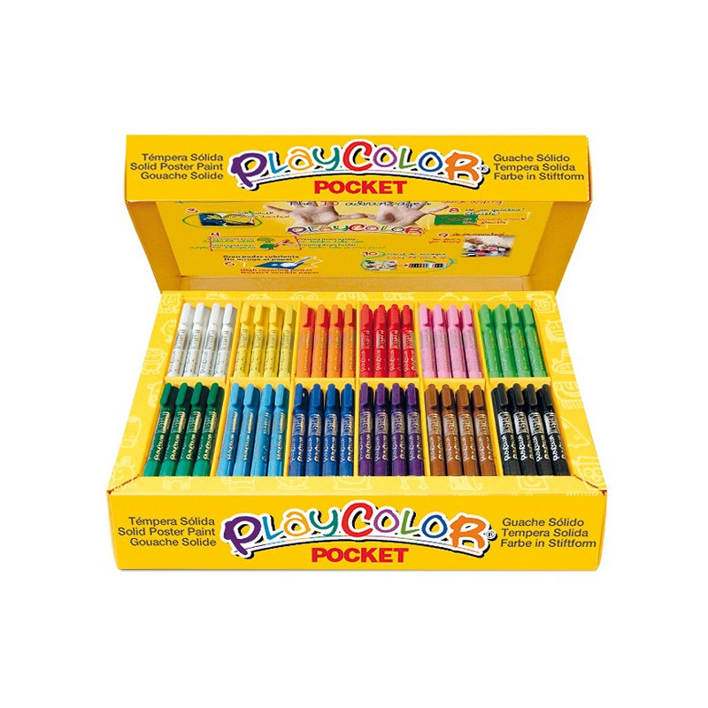 Pevná tempera POCKET - třídnická sada 144ks