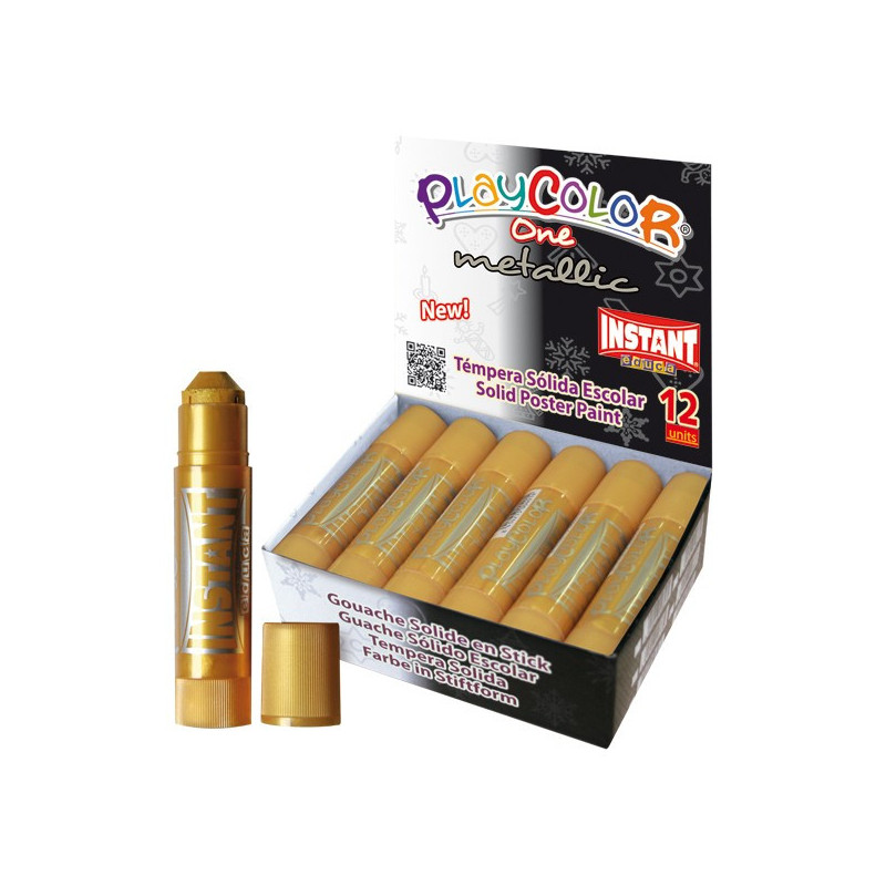 Pevná tempera METALICKÁ - zlatá 12ks