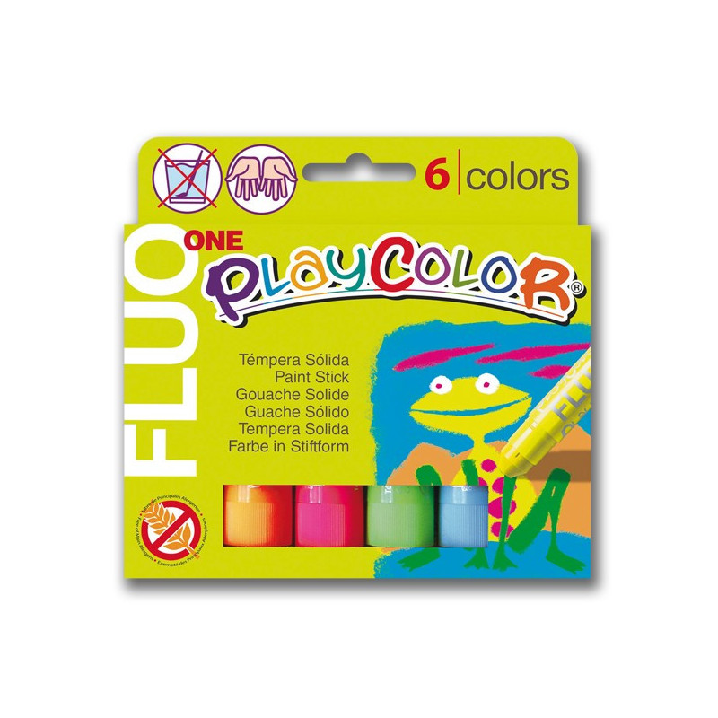 Pevná tempera NEONOVÁ - 6 barev po 10g