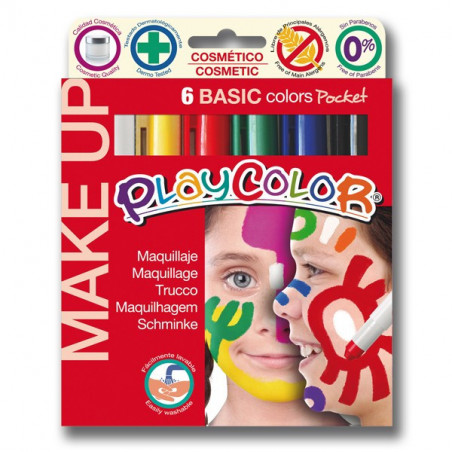Pevná tempera MAKE UP - Basic 6 barev po 5g