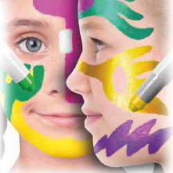 Pevná tempera MAKE UP - metalické 6ks 1 barva po 5g