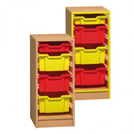 Skříňka na plastové boxy, pojízdná - 36x76 cm (02K093)