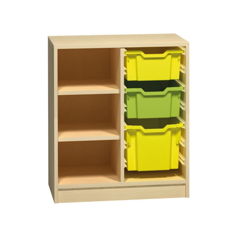 Skříňka na plastové boxy s policemi - 71x76 cm (02S793)