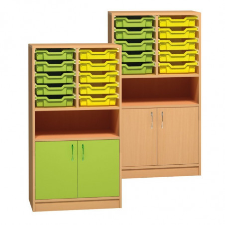 Skříňka na boxy s dvířky - 71x121x45cm (02S792)