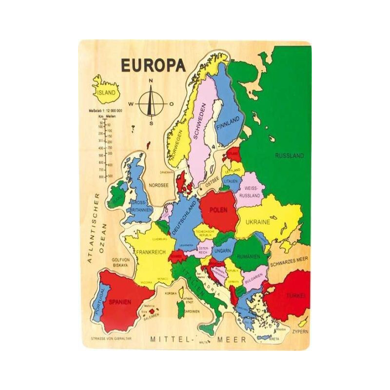Vkládací puzzle Evropa Vkládací puzzle Evropa