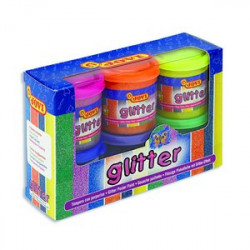 Temperové barvy Glittrové 6 x 55ml + štětec
