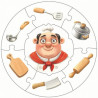 Puzzle Profese 2 (kadeřnice, kuchař, hasič)