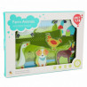 Zvířátka na farmě - dřevěné vkládací puzzle 6 dílků