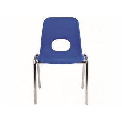Dětská plastová židle s chromovanou konstrukcí 26/30/34 cm