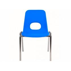 Dětská plastová židle s chromovanou konstrukcí 26/30/34 cm