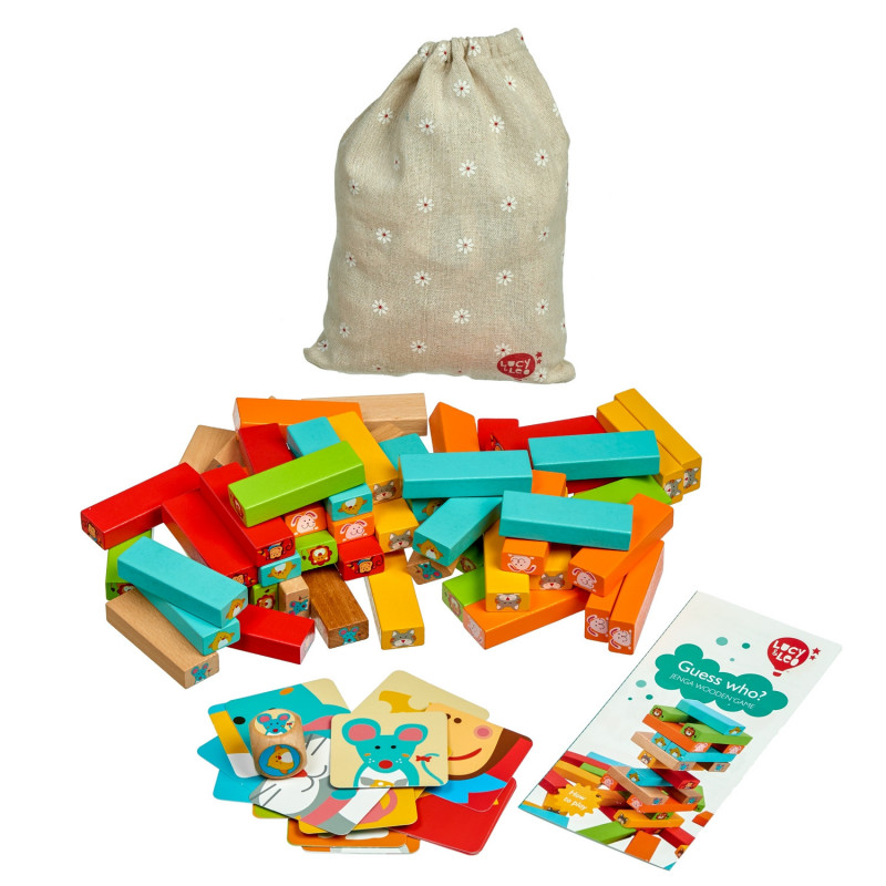 Hádej kdo - dětská dřevěná hra Jenga