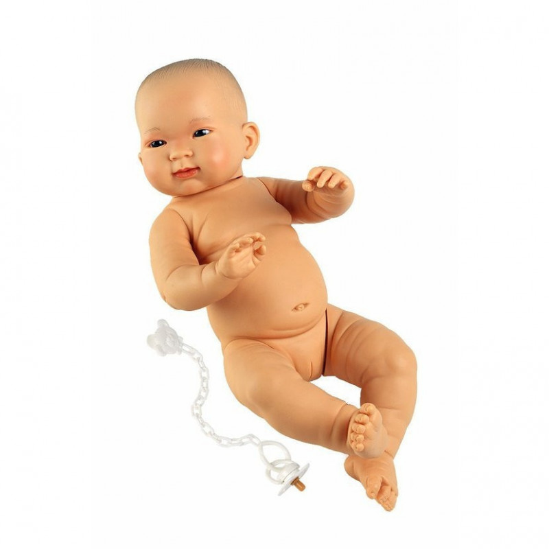 NEW BORN HOLČIČKA - realistická panenka miminko žluté rasy s celovinylovým tělem - 45 cm NEW BORN HOLČIČKA - realistická panenka miminko žluté rasy s celovinylovým tělem - 45 cm