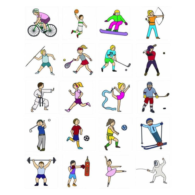 Hrací karty k paravanu - Sporty