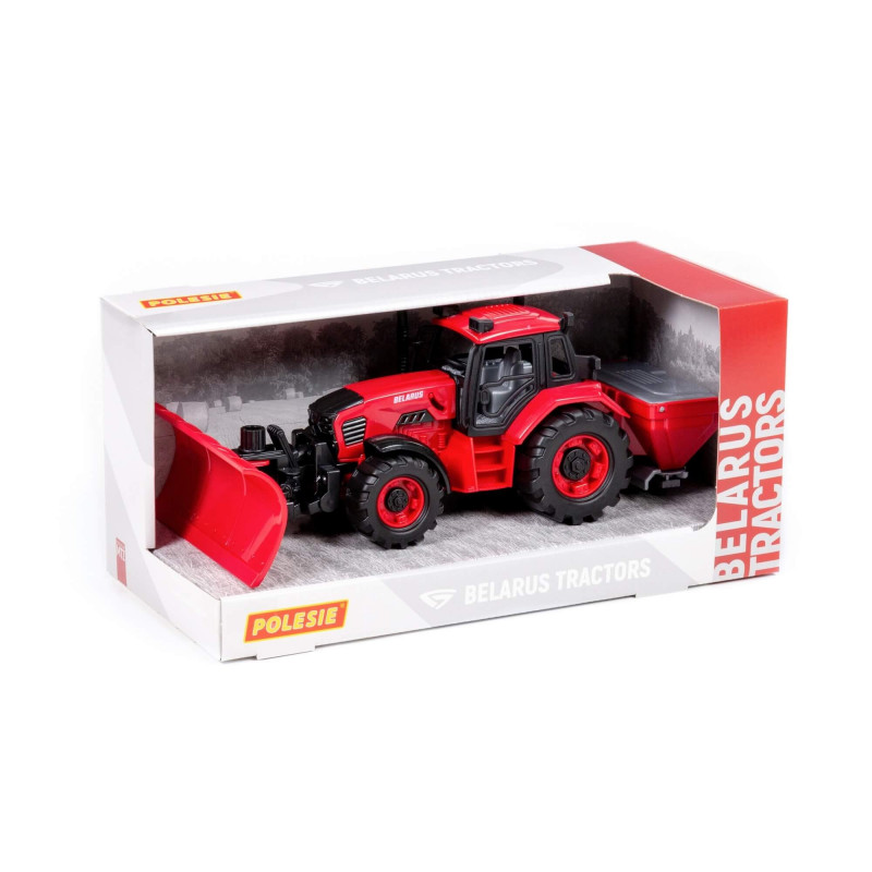 Traktor Belarus s pluhem na sníh Traktor Belarus s pluhem na sníh