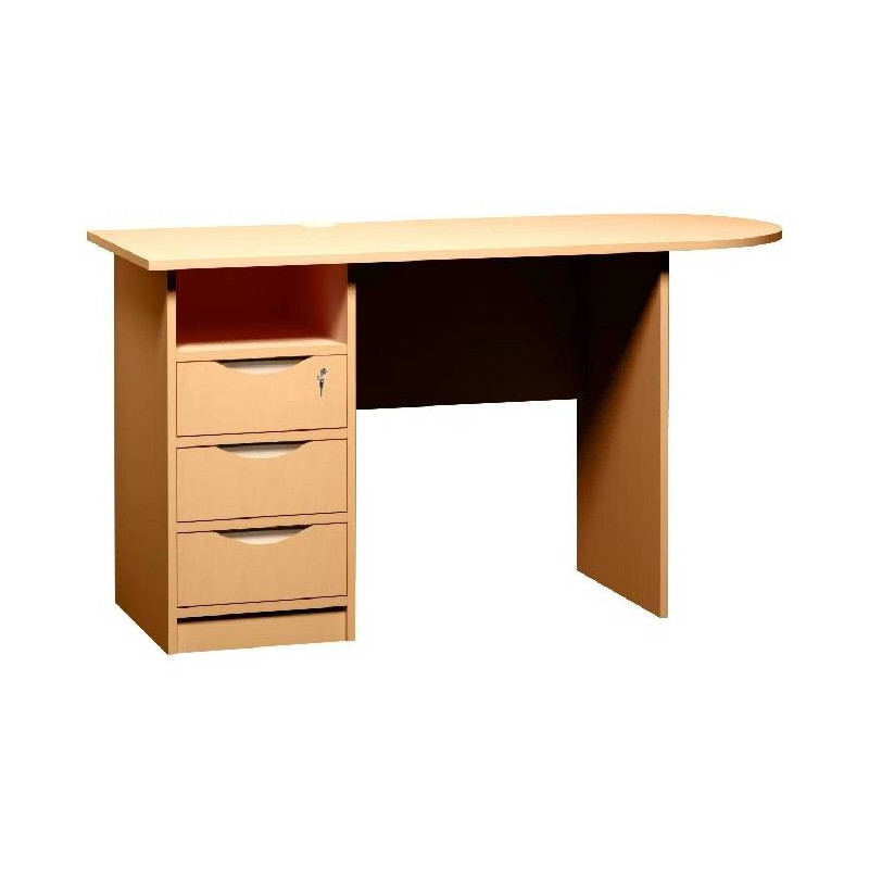 Stůl se zásuvkami, se zámkem - 150 x 76 x 60 cm - Levý (MD)