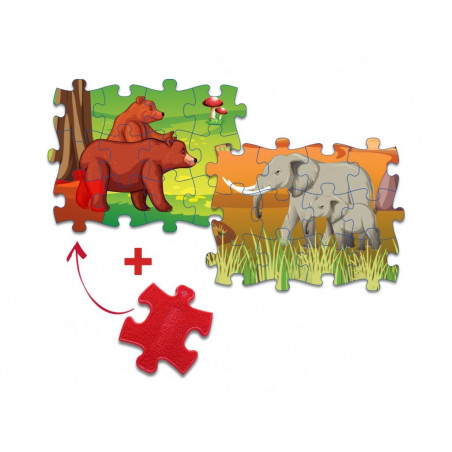 Oboustranné puzzle Muffík - Safari/ Les