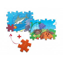 Oboustranné puzzle Muffík - Podmořský svět / Hmyz