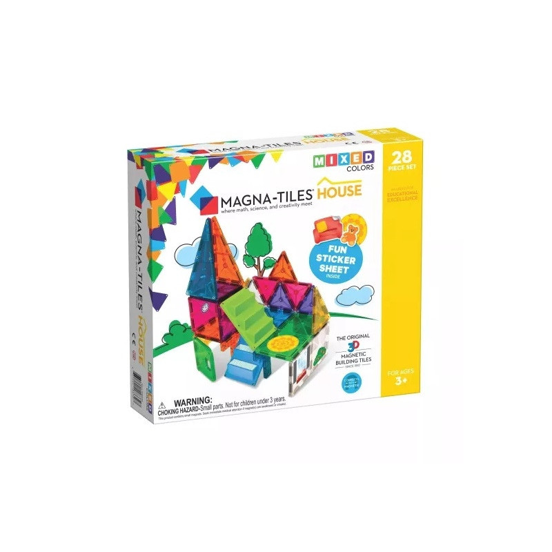 Magna Tiles - Magnetická stavebnice Dům 28 dílů Magna Tiles - Magnetická stavebnice Dům 28 dílů