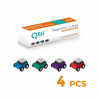 QBI Set autíček Push and Go, 4 kusy