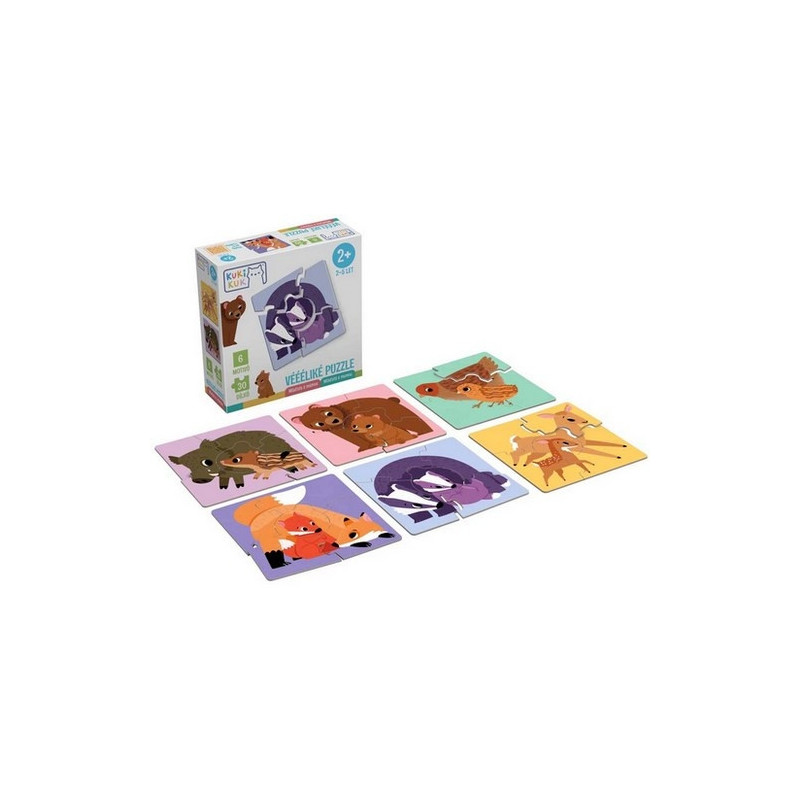 KukiKuk - Véééliké puzzle Mláďata s mámou