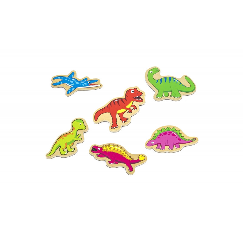 Dřevěné magnety s dinosaury 20 kusů