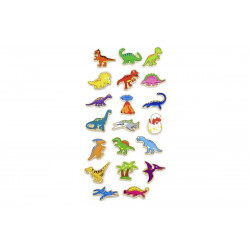 Dřevěné magnety s dinosaury 20 kusů