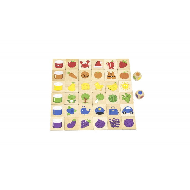 Dřevěné puzzle barvy