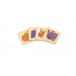 Dřevěné puzzle barvy