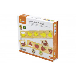 Dřevěné puzzle barvy